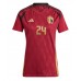 Belgium Amadou Onana #24 Replica Home Shirt Ladies Euro 2024 Short Sleeve